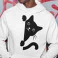 Black Cat Peeking Hoodie Funny Gifts