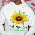 Brain Disabilities Awareness Faith Hope Love Hoodie Funny Gifts