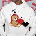 Cartoon Animal Happy Loving Teddy Bear Hoodie Funny Gifts