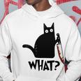 Cat What Murderous Black Cat With Knife Hoodie Funny Gifts