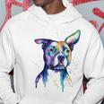 Colorful Pit-Bull Terrier Dog Love-R Dad Mom Boy Girl Funny Hoodie Personalized Gifts