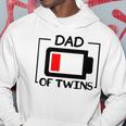 Dad Of Twins Low Battery Tired Twins Dad Hoodie Unique Gifts
