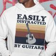 Easily Distracted By Guitars Quote For A Guitar Player Racerback Hoodie Funny Gifts