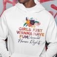 Feminist Girls Just Wanna Have Fundamental Rights Hoodie Unique Gifts