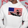 Funny Airboat Us Flag Gift For Men Cool 4Th Of July Captain Hoodie Unique Gifts