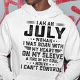 I Am An July Woman I Was Born With My Heart On My Sleevepng V2 Hoodie Funny Gifts