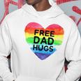 Mens Free Dad Hugs Rainbow Heart Flag Gay Lgbt Pride Month Hoodie Unique Gifts