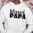 Mens Papa Grandpa Proud New Dad Blessed Papa Fathers Day Hoodie Unique Gifts
