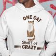 One Cat Short Of Crazy Hoodie Funny Gifts