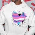 Paint Splash Bigender Heart Gender Bigender Pride Flag Hoodie Unique Gifts