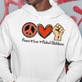 Protect Our Kids End Guns Violence Wear Orange Peace Sign Hoodie Unique Gifts