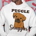 Puggle Dog Snuggles Funny Cute Pug Beagle Mom Dad Hoodie Funny Gifts