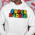 Super-Daddio Funny Gamer Dad Fathers Day Video Game Lover Hoodie Unique Gifts