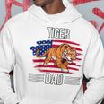 Tiger Us Flag 4Th Of July Fathers Day Tiger Dad Hoodie Funny Gifts