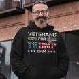 Dad Grandpa Veterans For Trump 2024 American Flag Camo  Hoodie