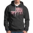 4Th Of July Gift For Men Dad Guitar Musician American Flag Hoodie