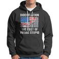 American Flag With Inflation Graph Funny Biden Flation Hoodie
