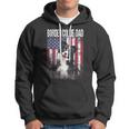 Border Collie Dad With Proud American Flag Dog Lover Hoodie