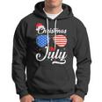 Christmas In July Funny 4Th Of July Beach Summer Christmas Hoodie