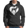 Distressed Cane Corso Heart Dog Owner Graphic Hoodie