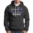 Fighter Vocal Cord Dysfunction Warrior Heartbeat Blue Ribbon Vcd Vocal Cord Dysfunction Awareness Hoodie