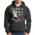 Friends Dont Let Friends Fight Brain Cancer Alone Unicorn Grey Ribbon Brain Cancer Brain Cancer Awareness V2 Hoodie