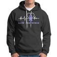 Gerd Awareness Heartbeat Periwinkle Blue Ribbon Gastroesophageal Reflux Disease Gerd Awareness Hoodie