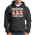 Gnome One Fights Alone Orange Leukemia Awareness Hoodie