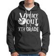 Happy Last Day Of School Retro Peace Out 7Th Grade Hoodie