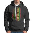 Juneteenth Us Flag Black King Melanin Dad Men Fathers Day Hoodie