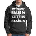 Mens Awesome Dads Have Tattoos And Beards Fathers Day V4 Hoodie