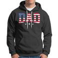 Mens Vintage Dad Fathers Day American Flag Usa Dad 4Th Of July Hoodie