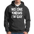 No One Knows Im Gay Funny Saying Cool Gay Pride Gay Hoodie