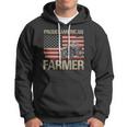Proud American Farmer Usa Flag Patriotic Farming Gift Hoodie