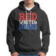 Red White And Bearded Funny 4Th Of July Pride Patriot Men Hoodie