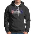 Red White Blue Tractor Usa Flag 4Th Of July Patriot Farmer Hoodie