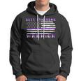 Rett Syndrome Warrior Usa Flag United States Flag Purple Ribbon Rett Syndrome Rett Syndrome Awareness Hoodie