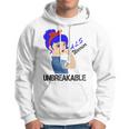 Als Warrior Strong Women Blue Ribbon Amyotrophic Lateral Sclerosis Support Als Awareness Hoodie