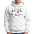 Arteriovenous Malformation Awareness Heartbeat Burgundy Ribbon Arteriovenous Malformation Support Arteriovenous Malformation Awareness Hoodie