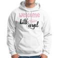 Baby Shower Text Design Welcome Little Angel Hoodie