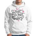 Baby Shower Text Pink Heart Ribbon Design Sweet Sweet Baby Hoodie