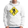 Funny Bigfoot Sasquatch Crossing Middle Finger Novelty Gift Hoodie