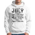 I Am An July Woman I Was Born With My Heart On My Sleevepng V2 Hoodie