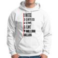 I Need 3 Coffees 6 Cows And Like 9 Million Dollars Hoodie