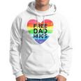 Mens Free Dad Hugs Rainbow Heart Flag Gay Lgbt Pride Month Hoodie