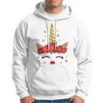 New Christmas Unicorn Face Santicorn Poinsettia Crown Cute Hoodie