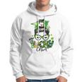 One Lucky Cna Messy Bun Shamrocks St Patricks Day Hoodie