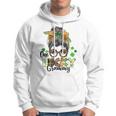 One Lucky Grammy Shamrock Plaid Leopard St Patricks Day Hoodie