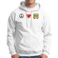 Peace Love Rv Camp Van Travel Fun Graphic Travel Hoodie