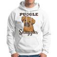 Puggle Dog Snuggles Funny Cute Pug Beagle Mom Dad Hoodie